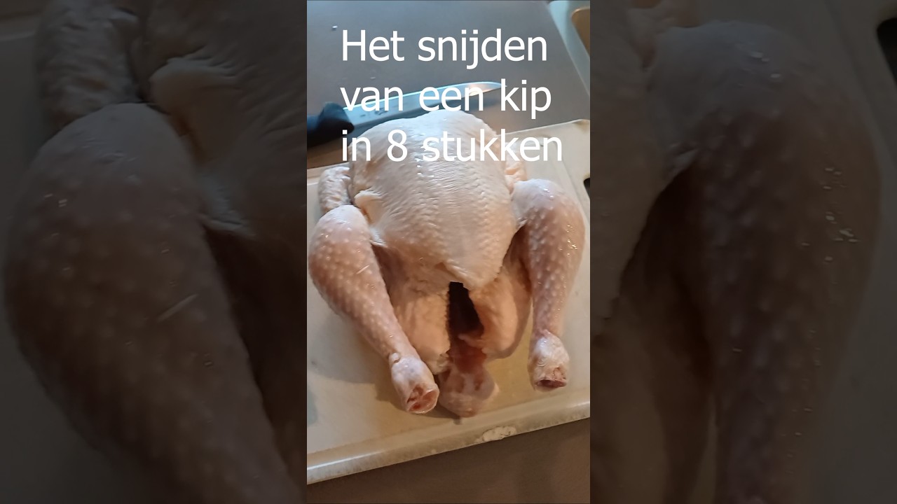Het snijden van een kip in 8 stukken!🐔 #cooking #chicken chi