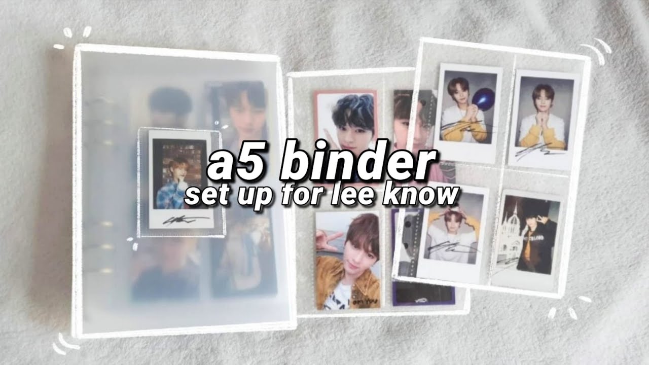 setting up an a5 kpop mini binder! ✧ reorganize my leeknow collection with me