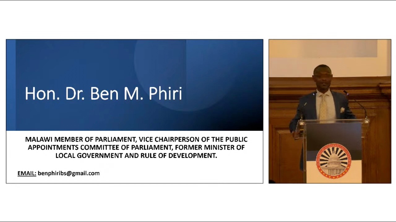 TRADE-BASED MONEY LAUNDERING- Hon  Dr. Ben M Phiri Malawi