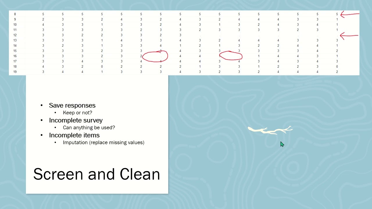 Excel data screening and cleaning first steps