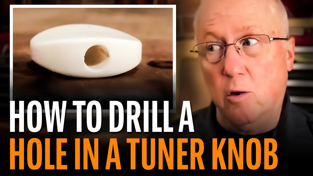 Installing guitar tuner knobs: trick for drilling holes