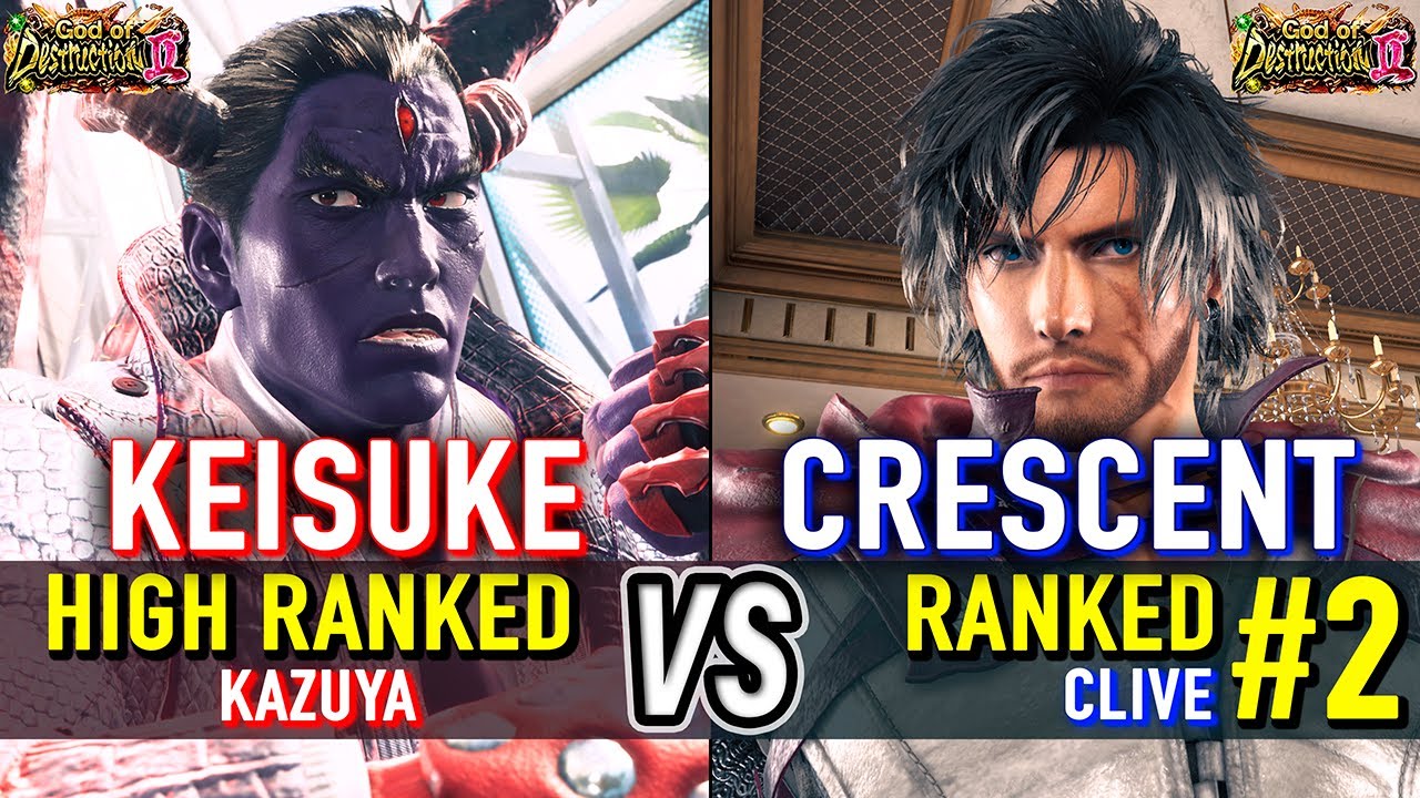 T8 🔥 KEISUKE (Kazuya) vs CRESCENT (#2 Ranked Clive) 🔥 Tekken 8 High Level Gameplay