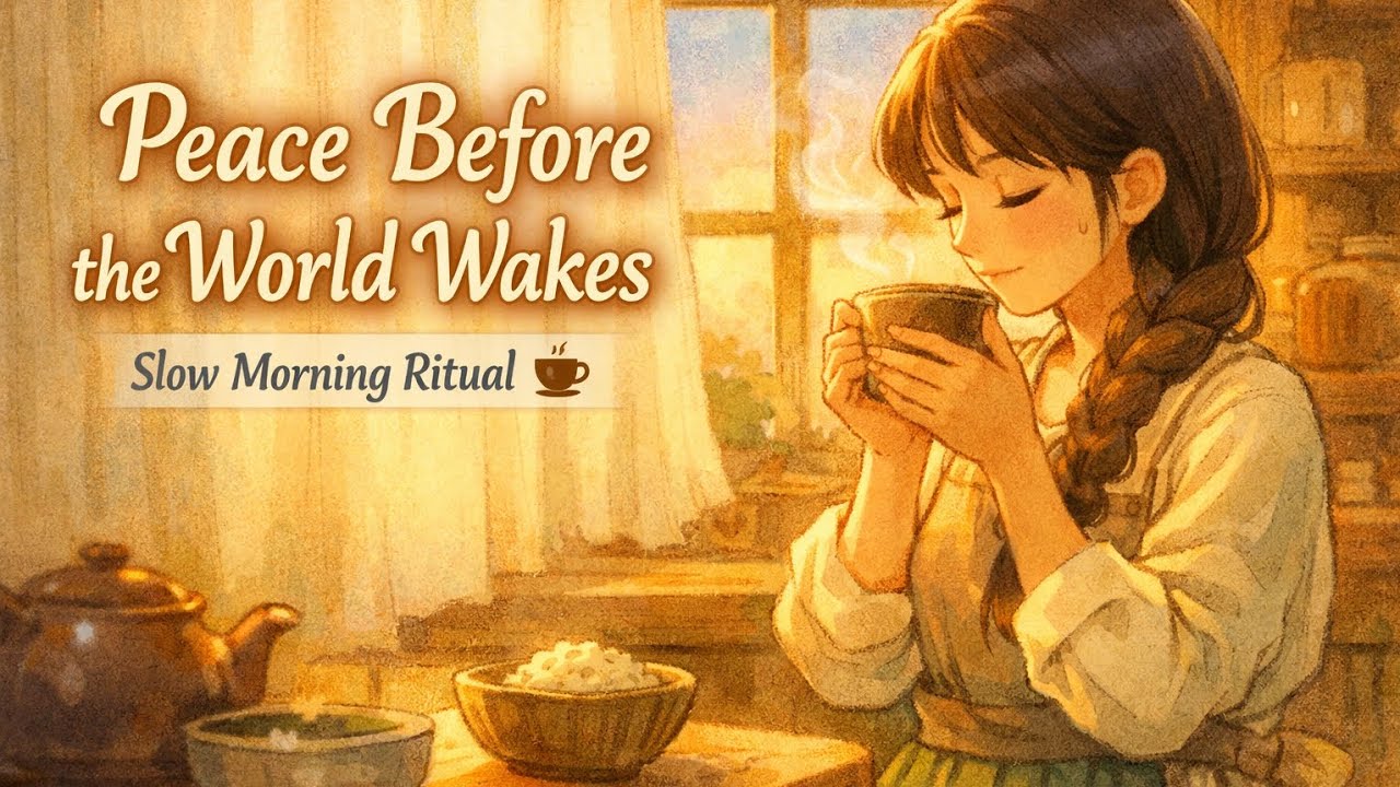 Gentle Morning in a Cozy Cottage Town ☕✨ Ghibli style #animation #cartoon #ghibli 