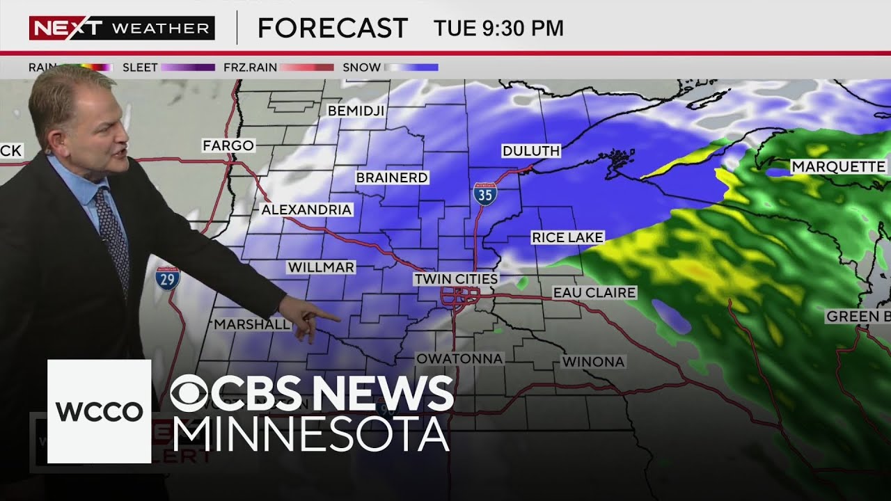 After pause in rain, snow expected to make its way to Twin Cities