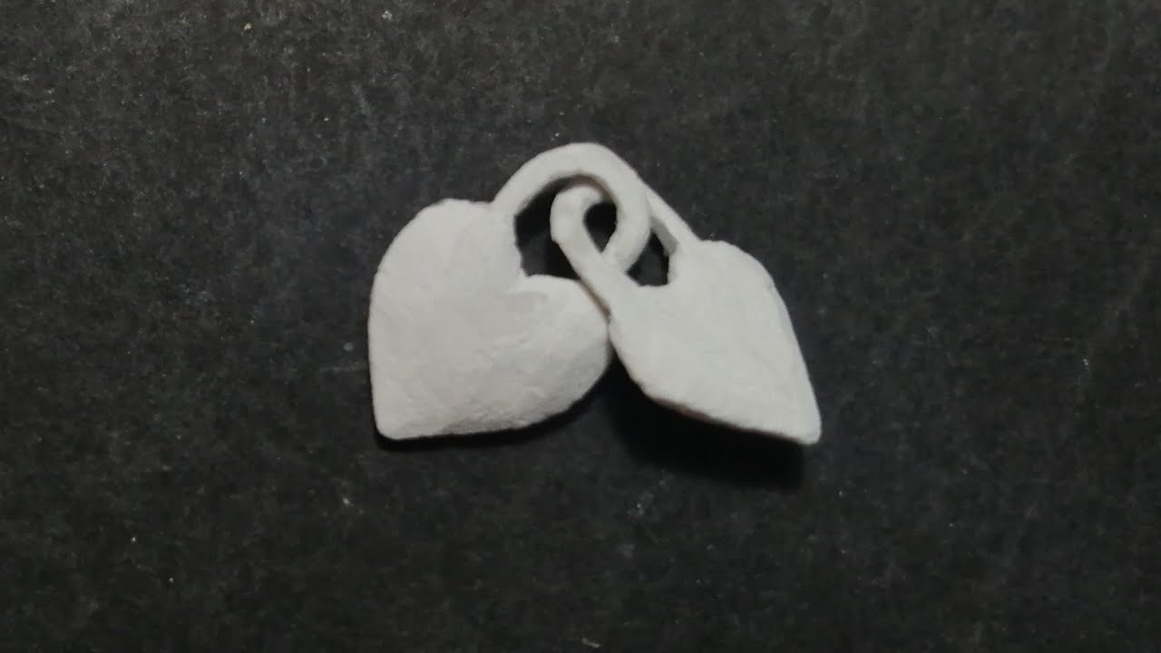 Chalk micro art with dual heart