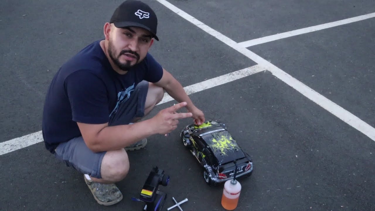 primer arranque de carro de RC/nitro gas /asentamiento de motor.