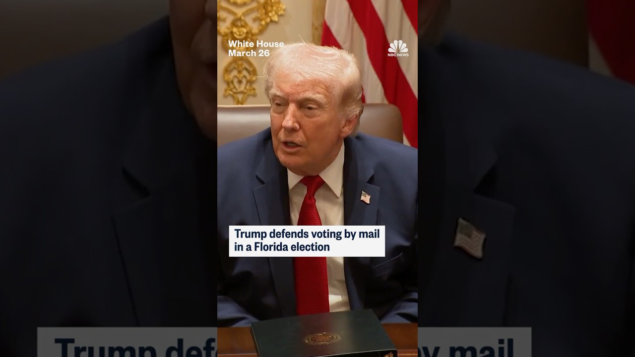 Trump defends voting by mail in a Florida election