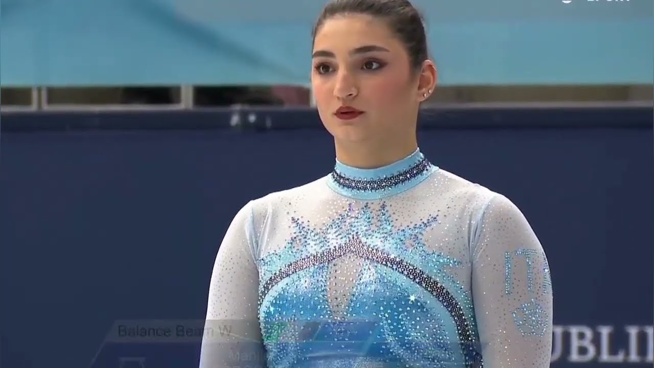 Манила Эспозито завоевала ЗОЛОТО 🥇 в финале соревнований на бревне на Кубке мира в Осиеке 2026.