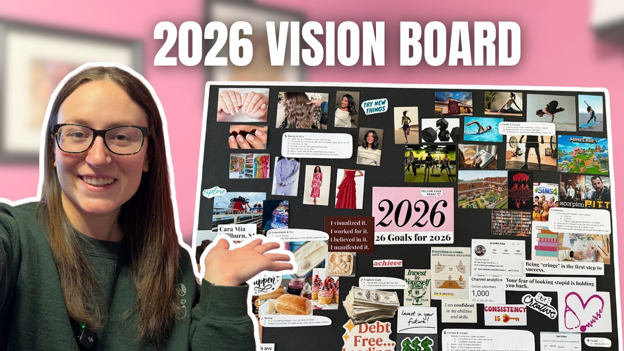 CREATING MY 2026 VISION BOARD ✨ What I’m Manifesting + How I Made It