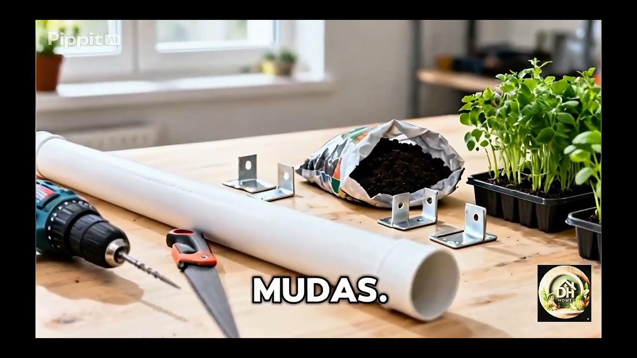Horta Vertical com Cano PVC: Plante Melancia, Abóbora e Hortaliças em Pequenos Espaços | DIY 