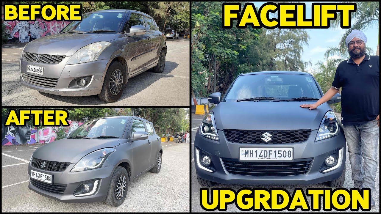 2012 Swift facelift to 2017 | Matte Grey Paint work | Aftermarket led lights | MGP Accessories