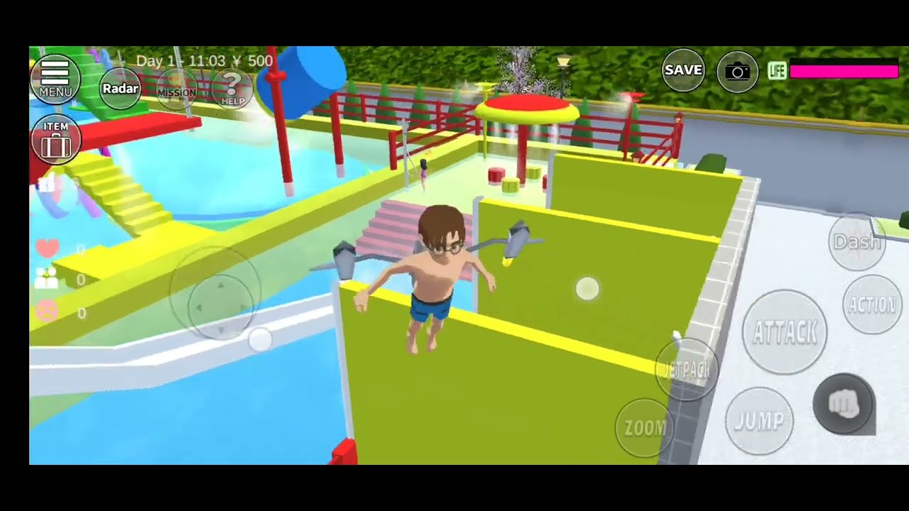 Yuta Mio bermain di waterpark | SAKURA school simulator