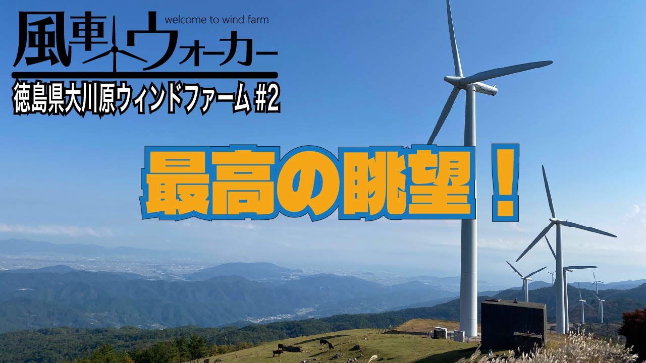 絶景風車の本気！大川原高原はガチです【風車ウォーカー】