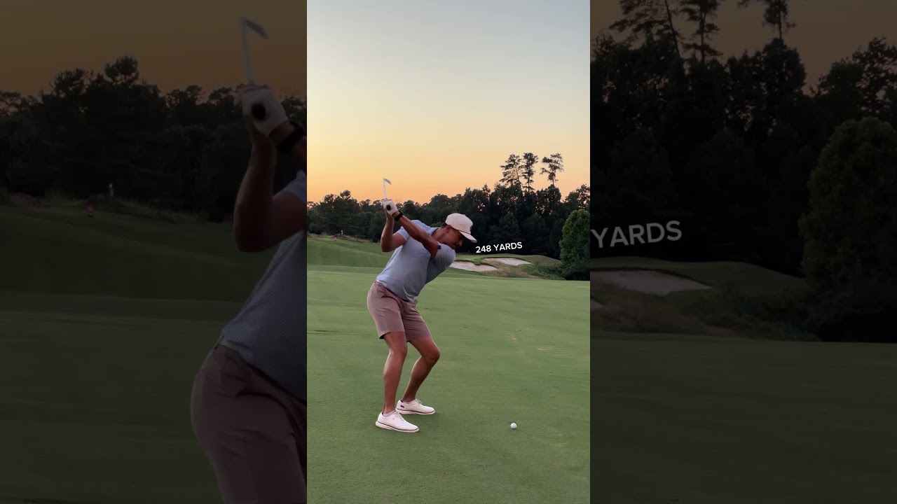 High draw 1 iron from 248 yards #golf