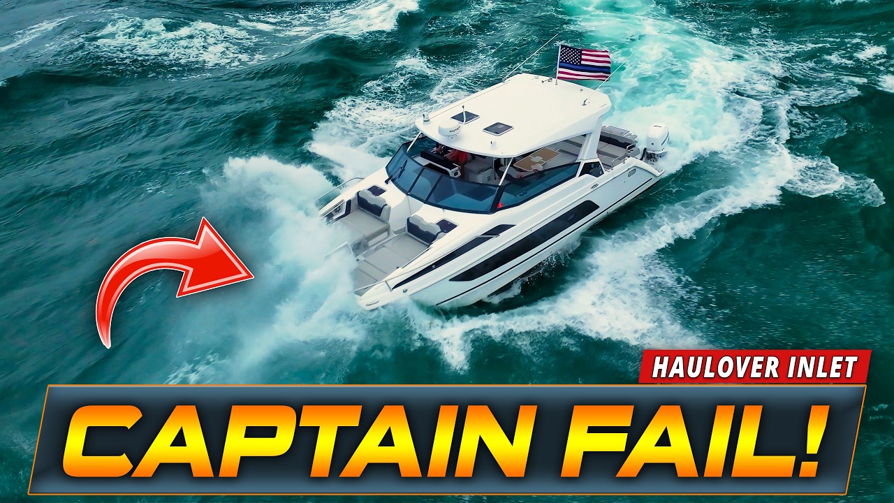 CAPTAIN TURNS THE BOAT INTO A SUBMARINE AT HAULOVER INLET !! | HAULOVER BOATS | WAVY BOATS