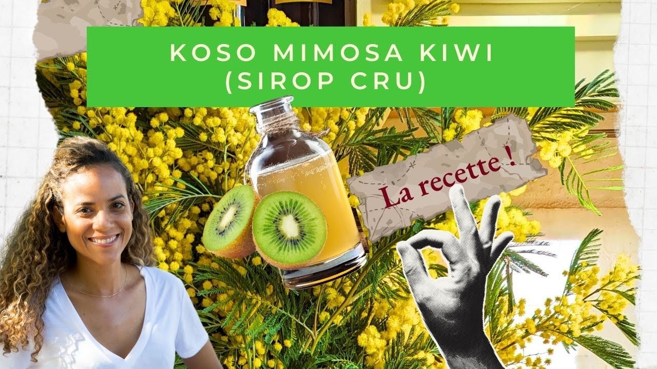 recette koso mimosa kiwi recette | sirop cru de fleur et fruits pour l'hiver