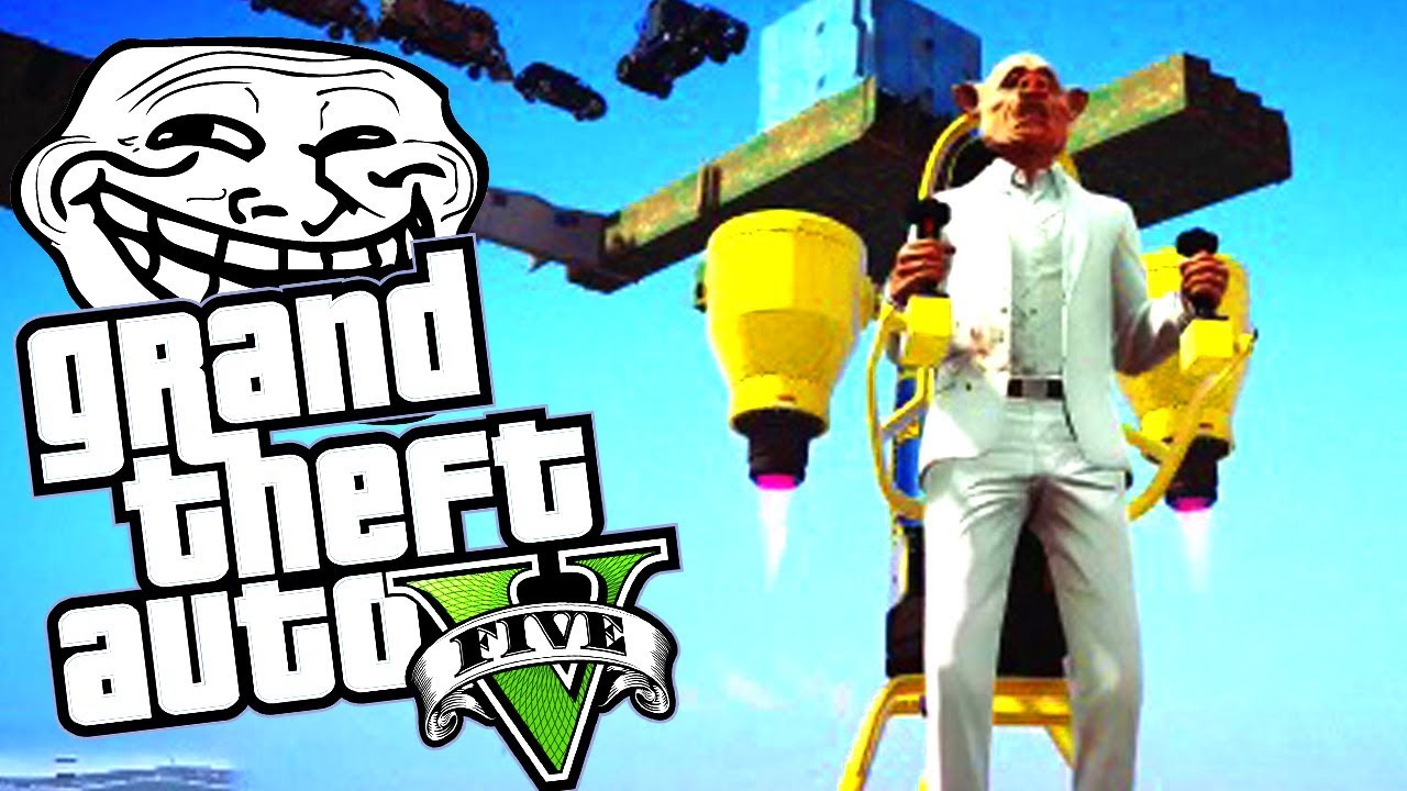 LE TROLLEA CON EL JET PACK !!! DEATH RUN GTA V