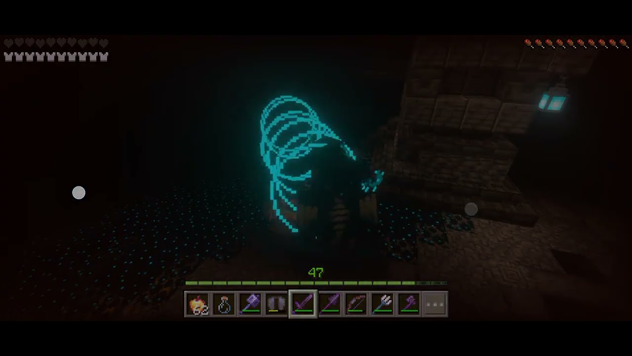 Killing warden in minecraft