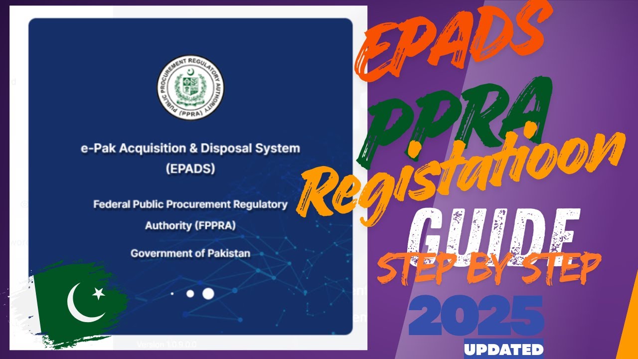 ePads PPRA Registration | e Procurement Registration Process | ePads Tender Process