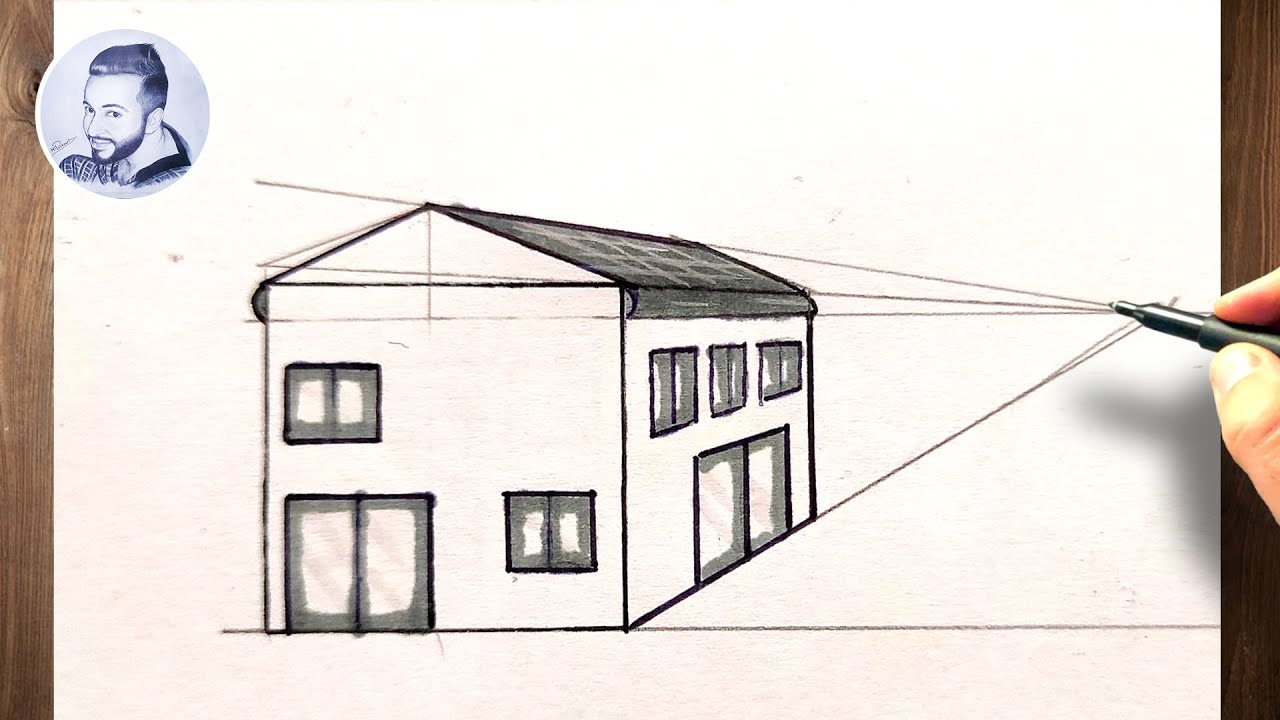 Tuto comment dessiner une maison en perspective facilement etape par etape