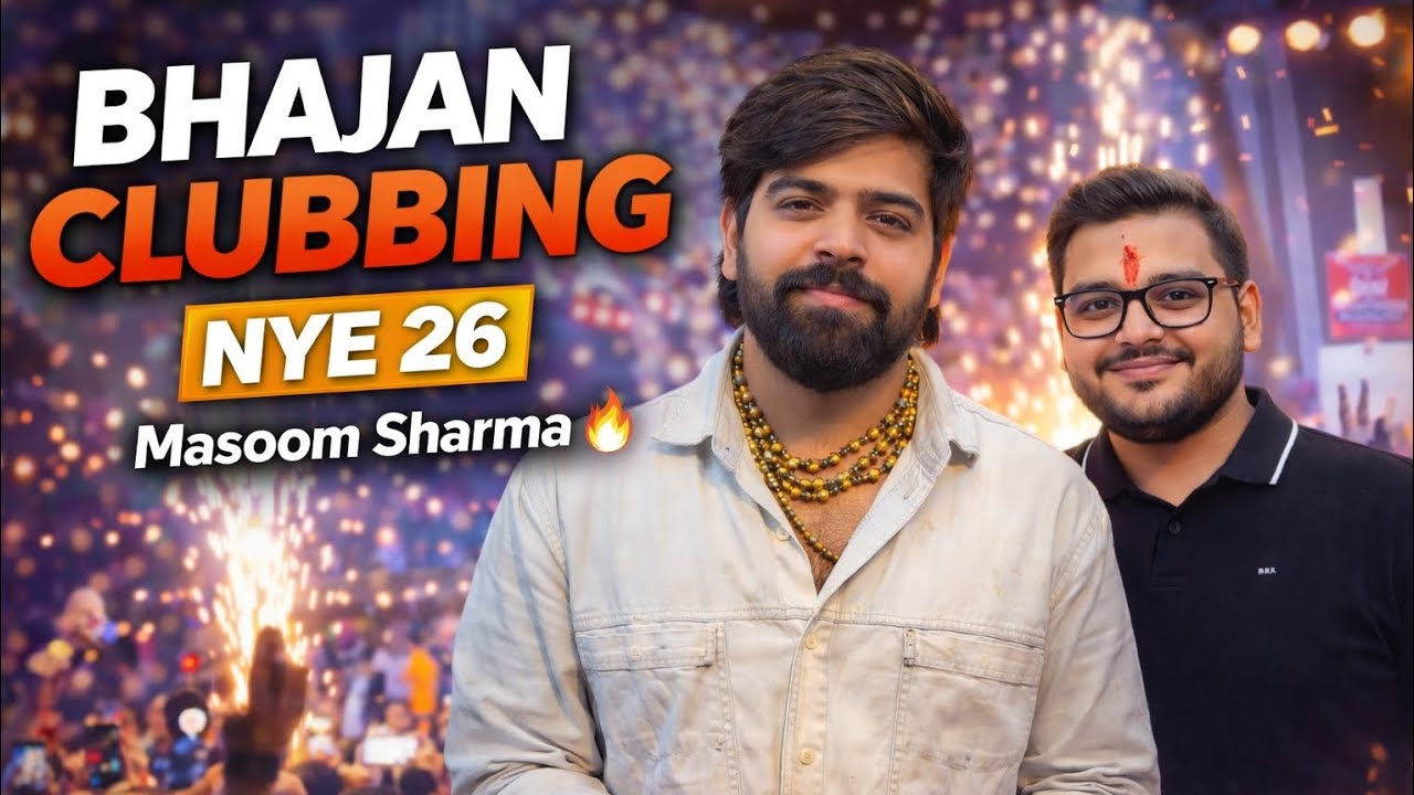 Bhajan Clubbing NYE 26 with Masoom Sharma 🔥 Live Performance | New Year Vlog 2026 || Harsh Creations