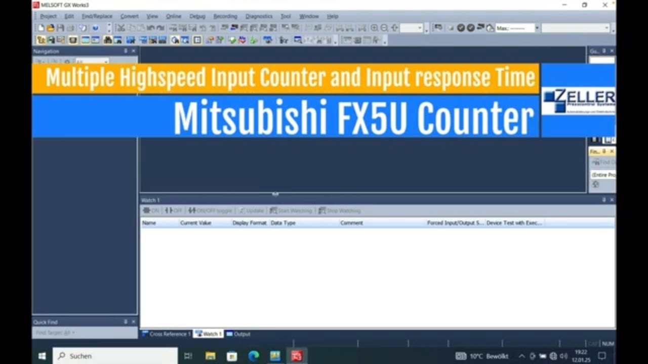 High speed counter and Input response time Multiple Channels Mitsubishi FX5U with download
