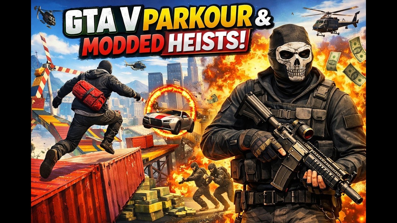 🔴 LIVE GTA 5 – 💰HEISTS 💰 & IMPOSSIBLE PARKOURS 🎢