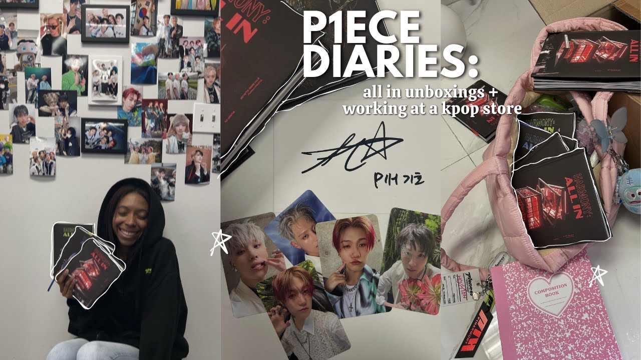 ⭐️p1ece diaries: p1harmony comeback, unboxings, working at a kpop store