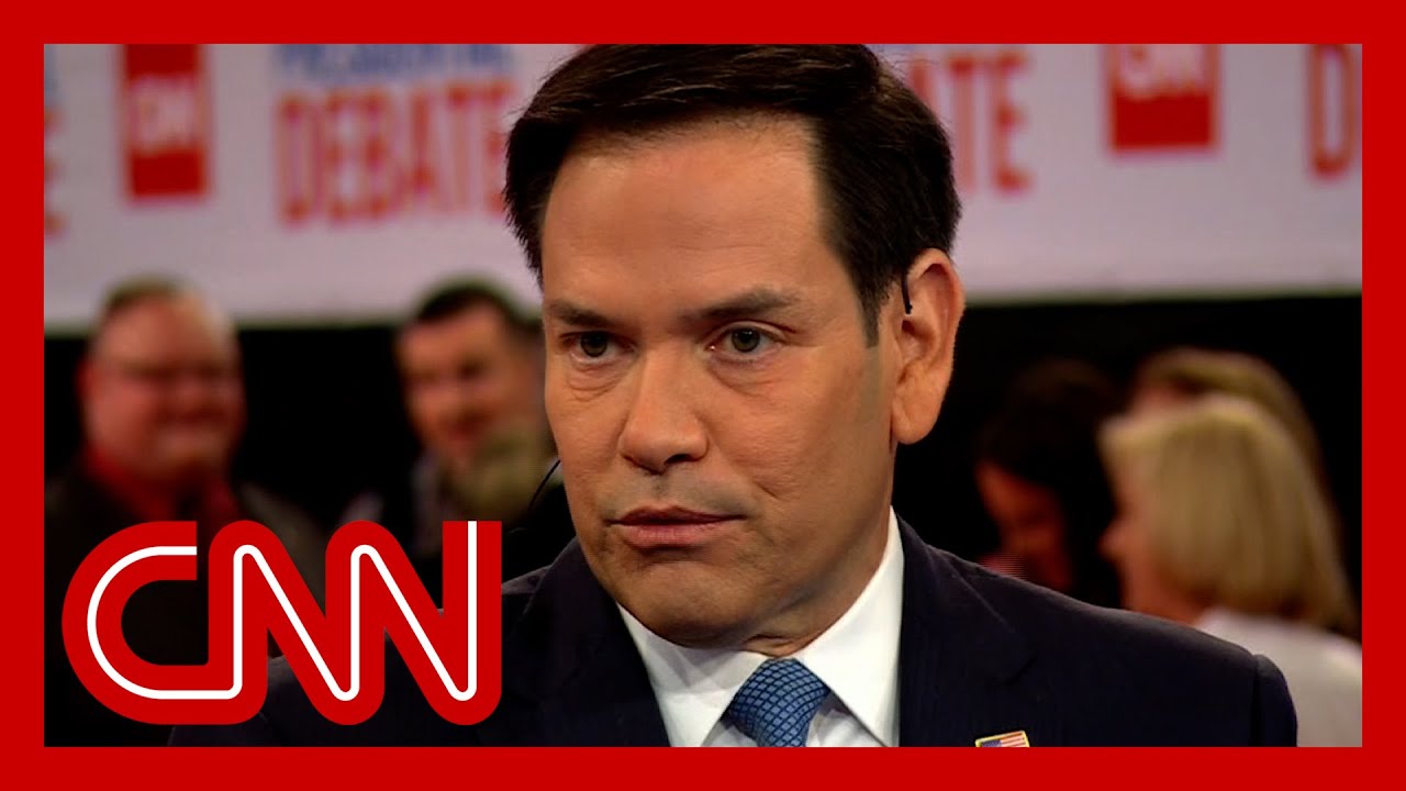 Sen. Marco Rubio reacts to CNN presidential debate
