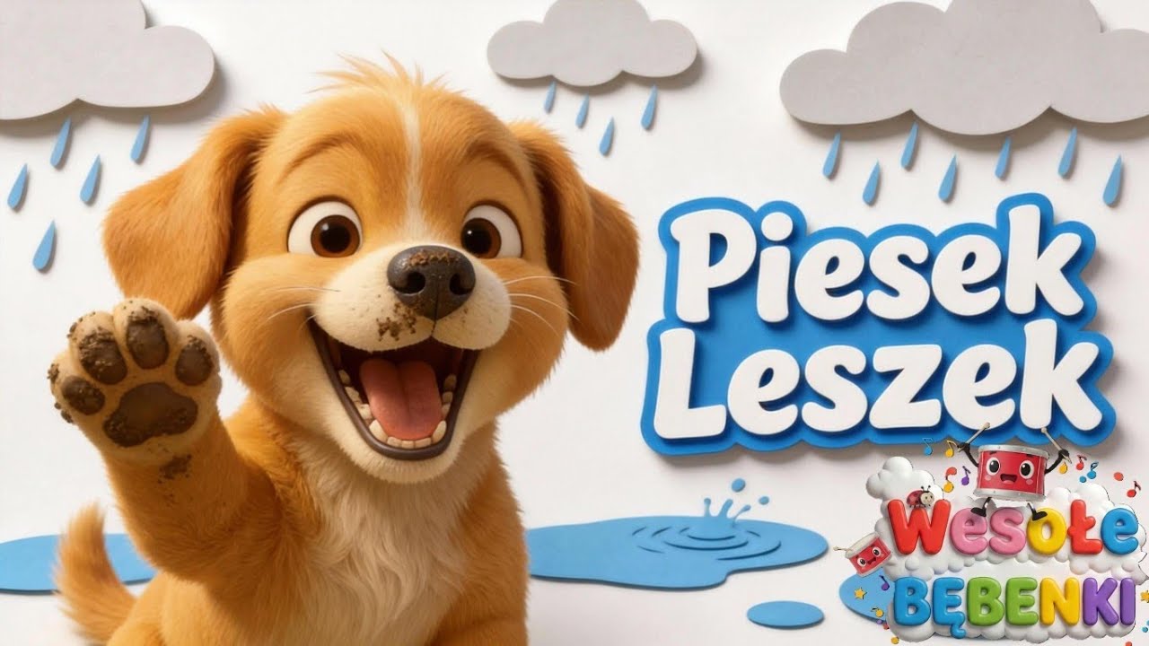 🎵 🐼 Piesek Leszek 💤  Wesoła Piosenka o Piesku dla Dzieci ✨ Dzień Psa 🌿 Wesołe Bębenki 