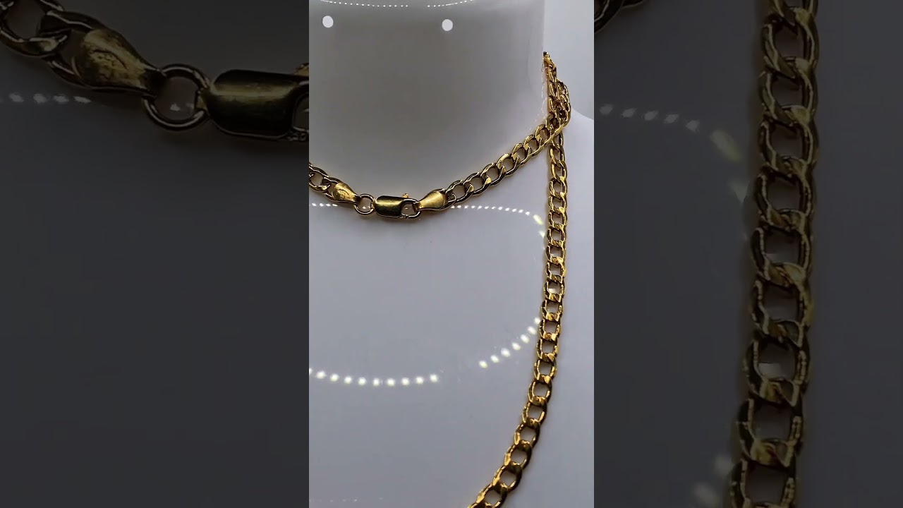 18K purity Cuban chain. The most best seller chain of all time. Size 18 inches. Weight of 6.37g.