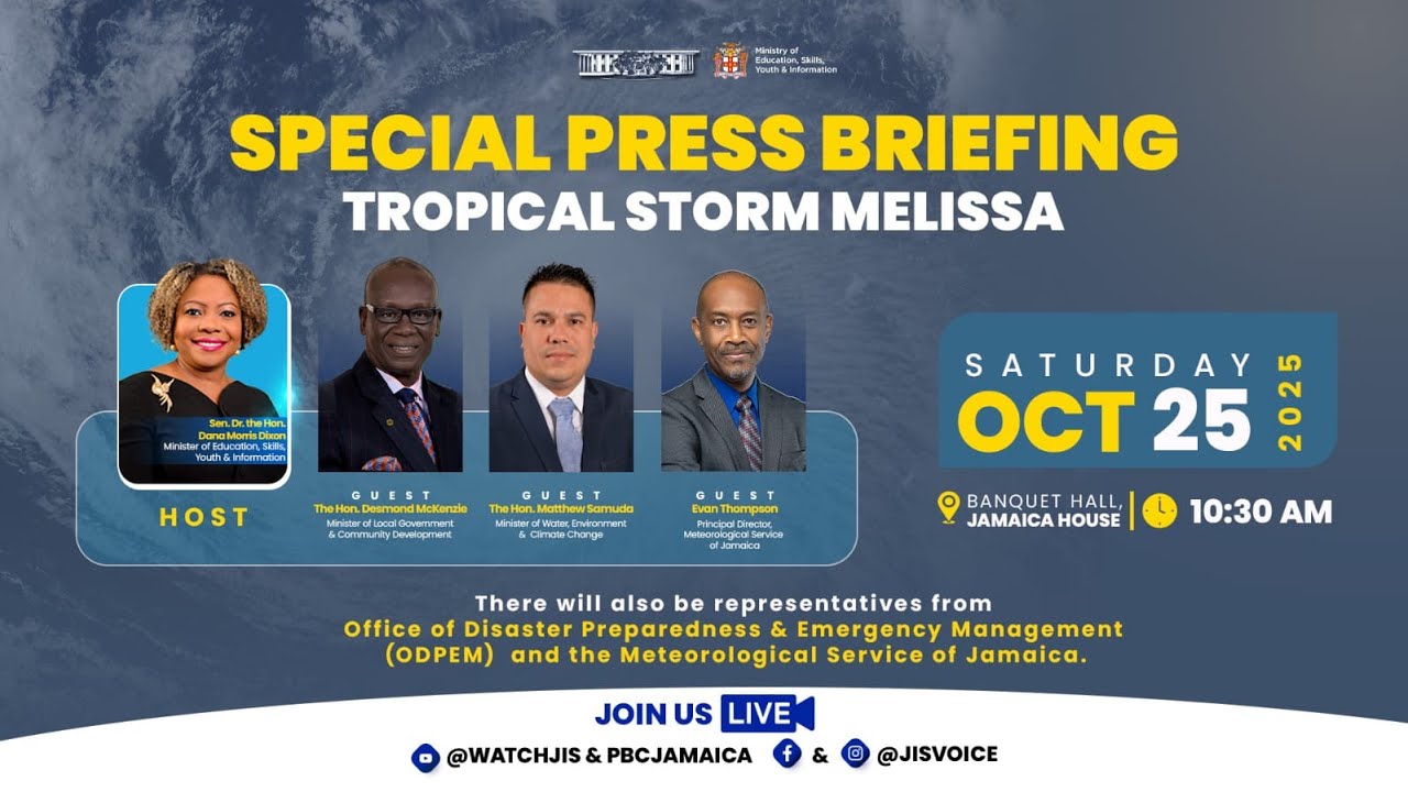 🌪️ Special Press Briefing: Preparing for Tropical Storm Melissa || October 25, 2025