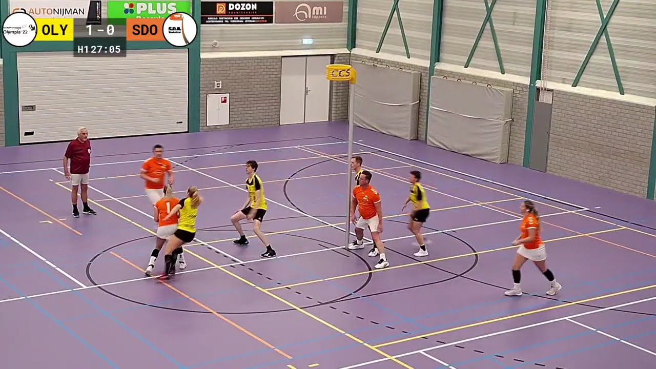 Olympia '22 1 - SDO (W) 1 | Korfbal KNKV Klasse 3D zaal | 2025-11-22