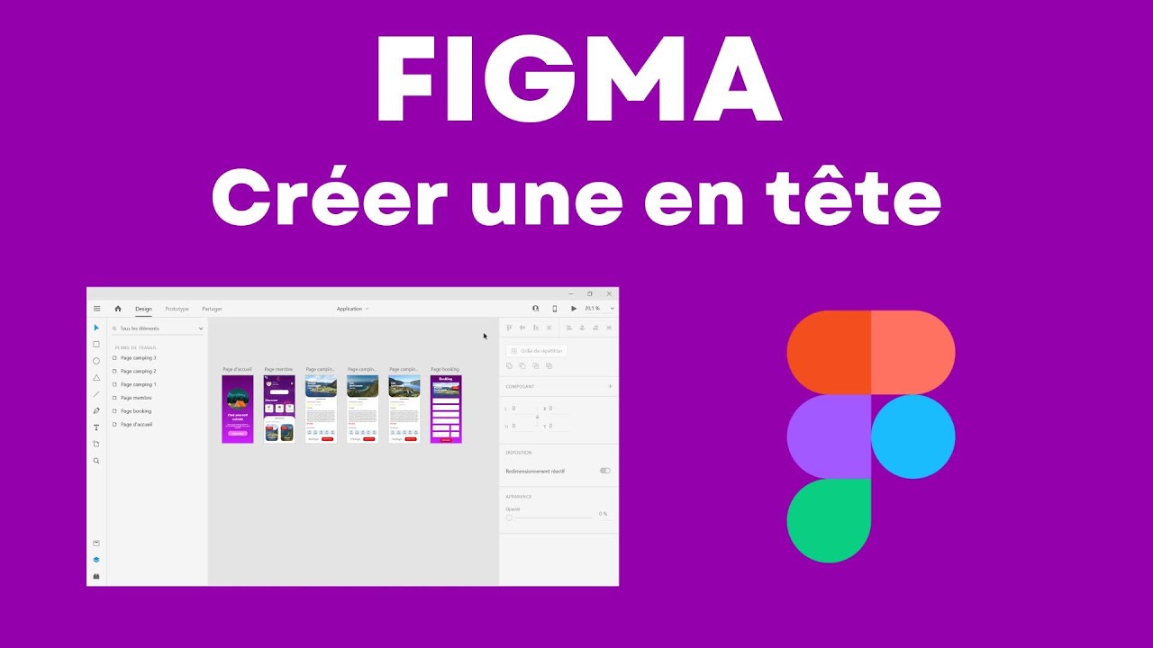 Figma créer une en tête