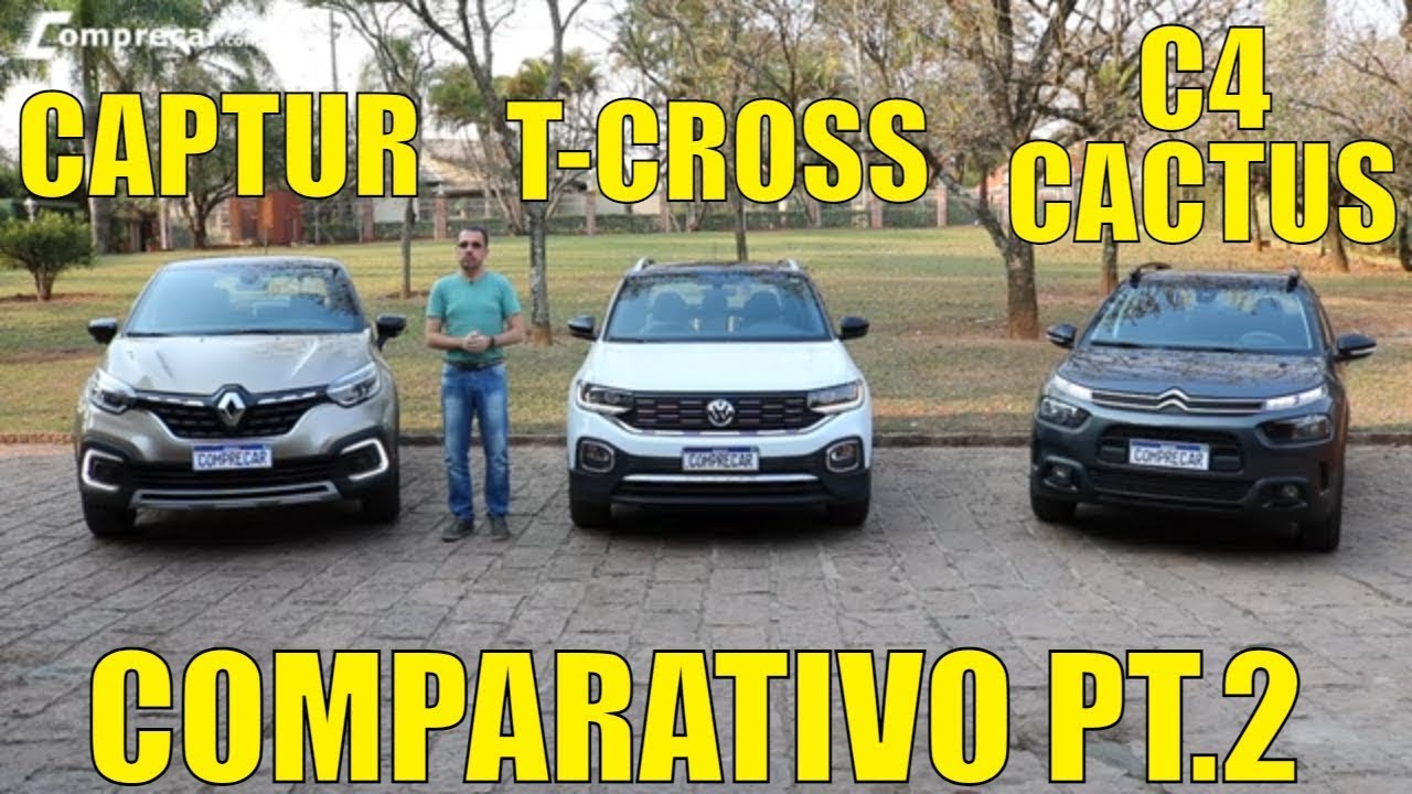 Comparativo: Citroën C4 Cactus x Volkswagen T-Cross x Renault Captur - Parte 2