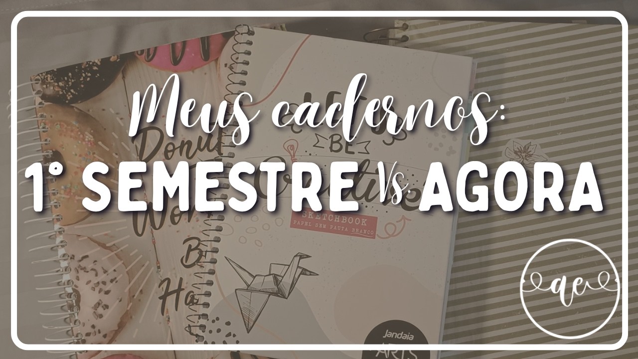 Meus cadernos 1º semestre Vs  Agora