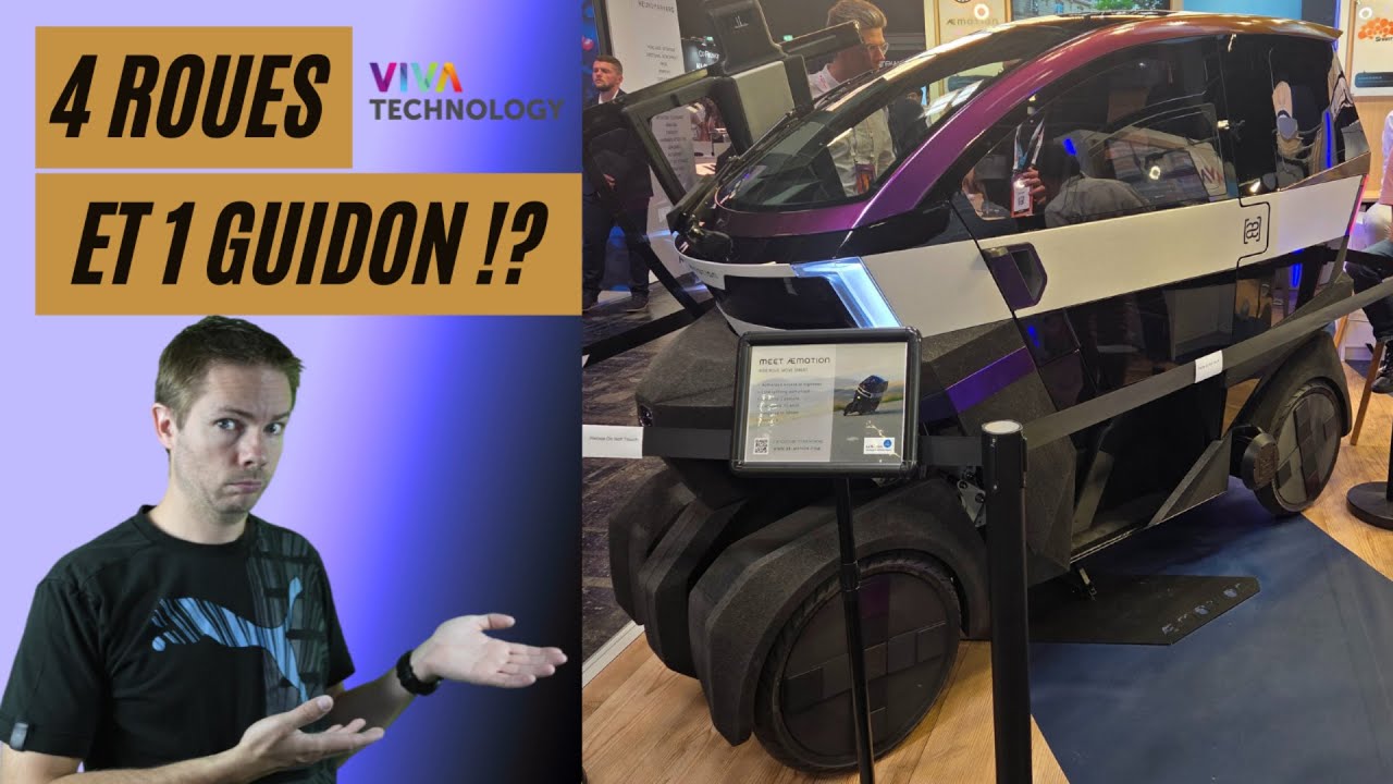 Ce v&eacute;hicule &agrave; 4 roues... se conduit avec un guidon ?! 🤯 (D&eacute;couverte Aemotion &agrave; VivaTech 2025)
