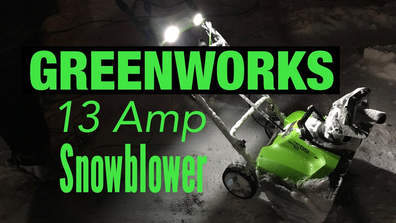 Электрический снегоуборщик Greenworks на 13 ампер