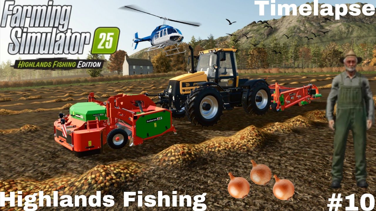🌾 SEMER L'ORGE & ARRACHER LES OIGNONS DANS LE CHAMP 🧅 | Farming Simulator 25 | Kinlaig Ép10