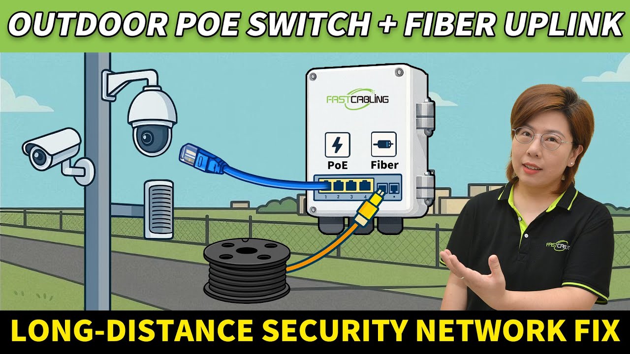 PoE Cameras & Speakers Long-Distance Outdoor Install: Fiber + Outdoor PoE Switch