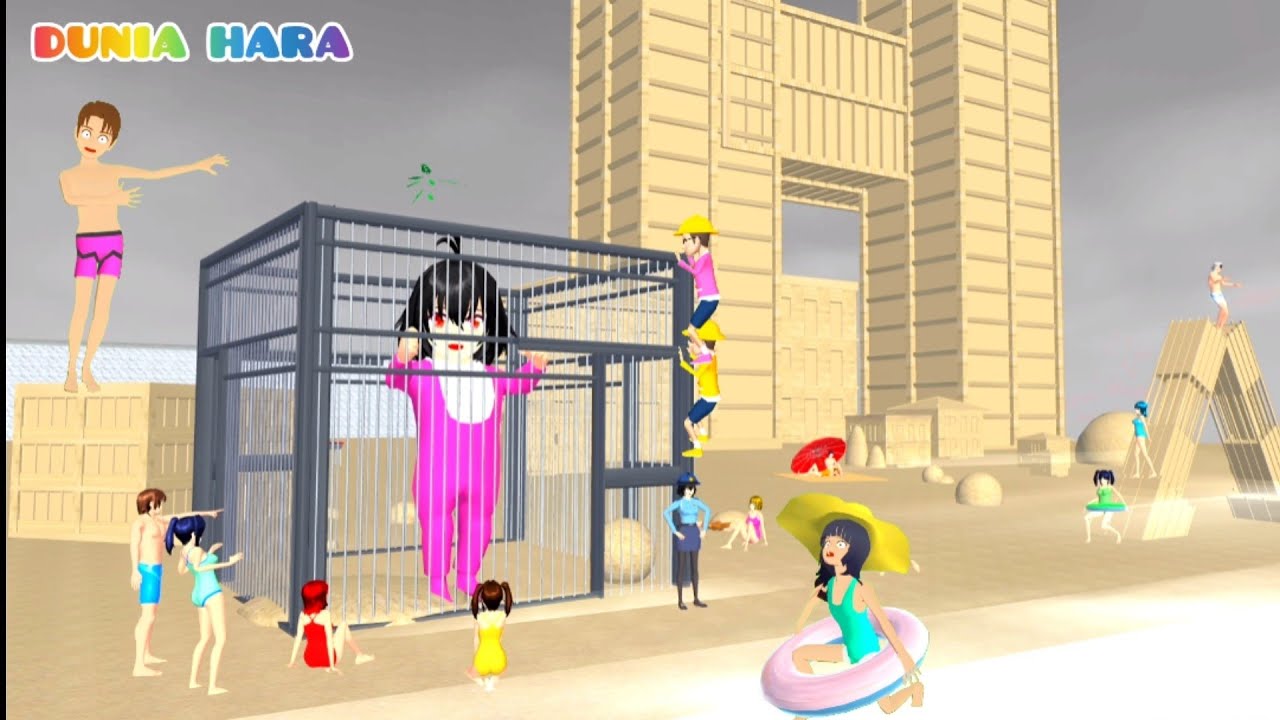 Baby Raksasa Celine Jadi Vampir? 😱 Celine Gigit Orang di Pantai Cari Yuta | Part 6 |Sakura School