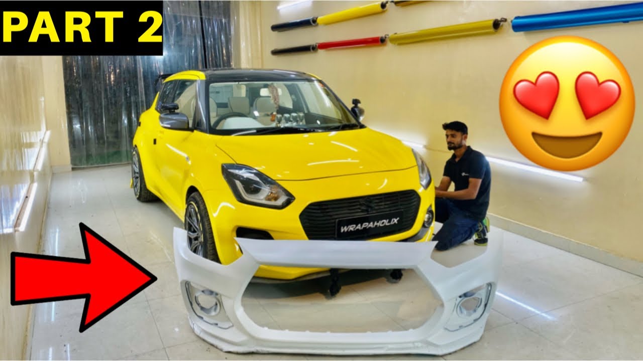 💥 आखिर कार MY SWIFT CONVERTED INTO SWIFT SPORTS | SWIFT MODIFICATION | SWIFT WRAP | SWIFT BUMPERS 😍
