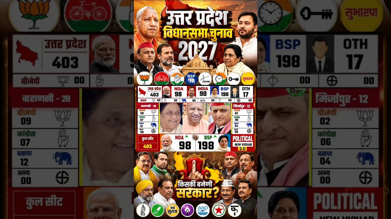Utter Pradesh Assembly Election Opinion Poll|UP Chunav Exit Poll 2027|Owaisi, Mayawati BJP, Congress