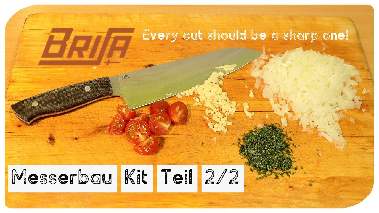Brisa Chefknife Teil 2 & schleifen mit einem Wasserschleifstein🔪 Messer schärfen | Messerbau-Kit