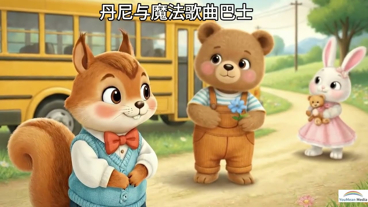 丹尼与魔法歌曲巴士｜公交车上的轮子｜儿童音乐剧动画｜经典儿歌故事