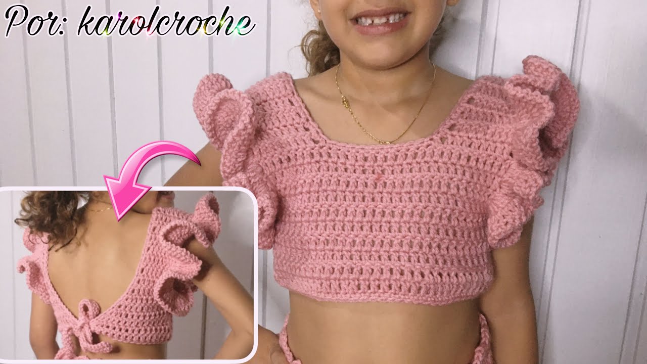 CROPPED INFANTIL /#karolcroche #croche #roupadecroche