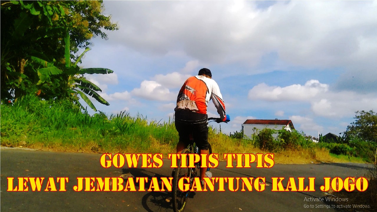 Gowes Tipis Tipis Lewat Jembatan Gantung Kali Jogo Opak