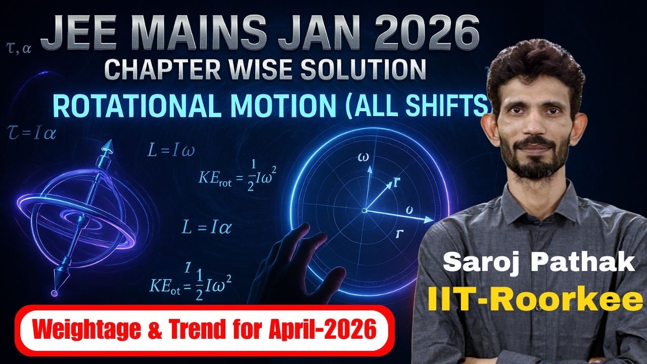 Rotational Motion | JEE Main Jan 2026 Chapter-wise Solutions | April Trend Analysis