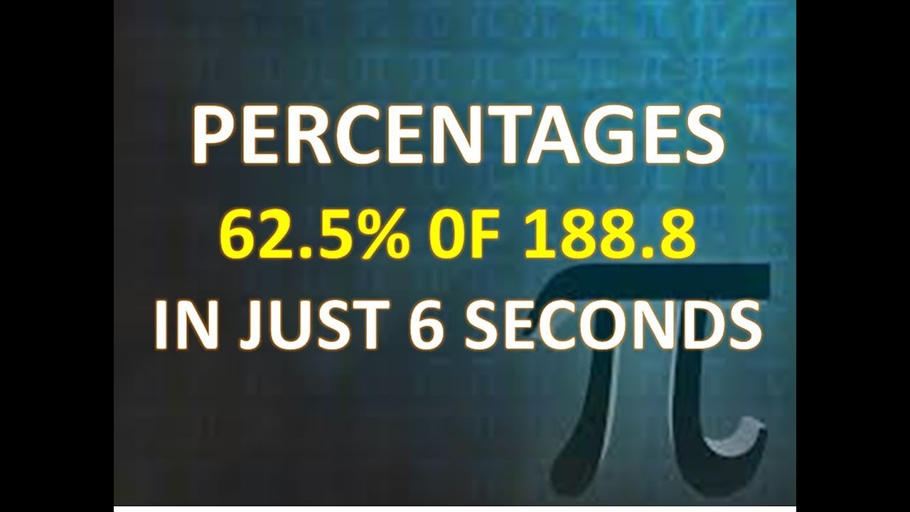 62.5% of 188.8 in JUST 6 SECONDS