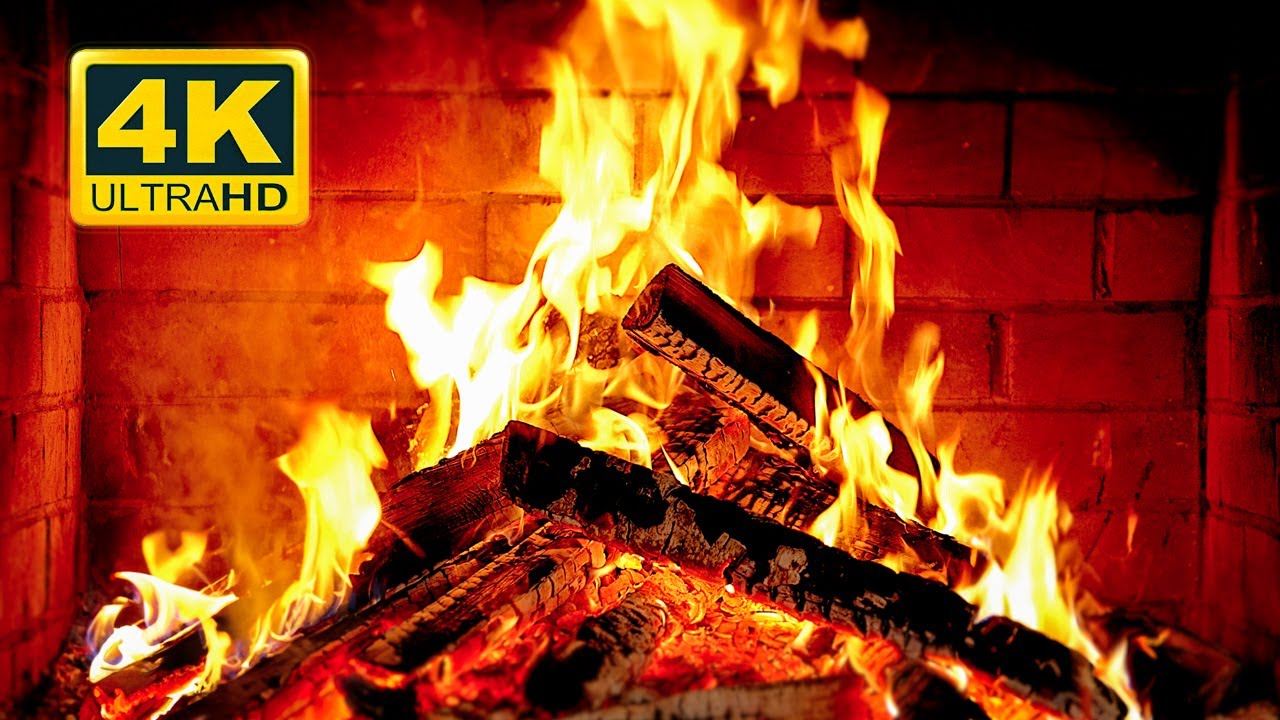 🔥 Cozy Fireplace 4K (12 HOURS). Fireplace with Crackling Fire Sounds. Fireplace Burning 4K